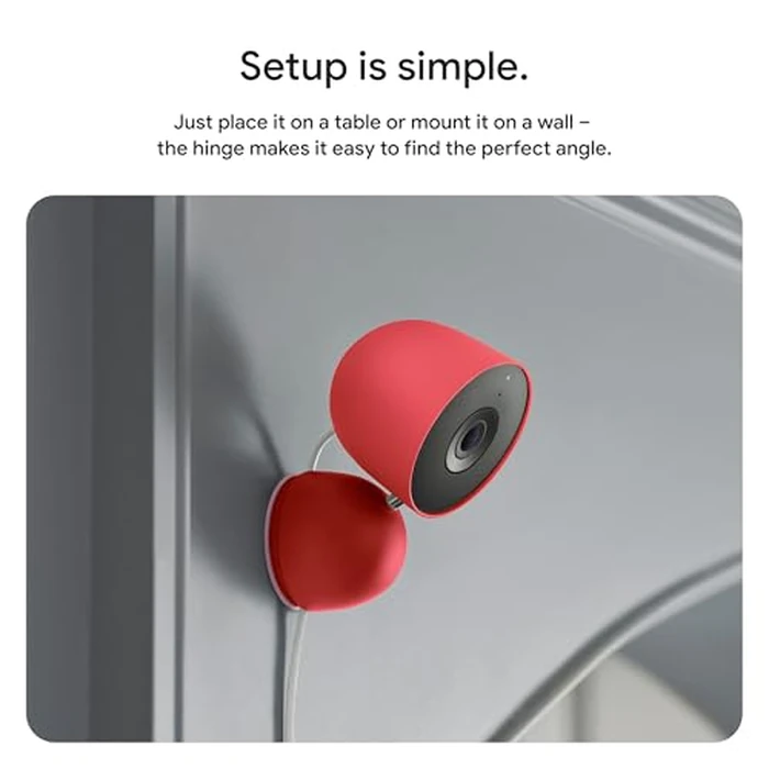 Google Nest Cam Indoor (Wired, 3rd Gen) - Security Camera with 2K Video and Gemini, Night Vision, 2-Way Audio, Works with Google Home - 2025 Model - Snow by Google - Image 9