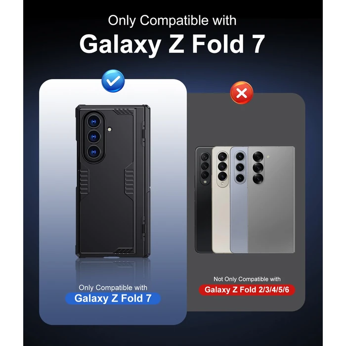 Kaiiecal for Samsung Galaxy Z-Fold-7 Case: Dual-Stand & Military Shockproof Rugged Hinge & HD Screen Protector [Anti-Scratch] Durable Shockproof Women Men Business Cover for Z Fold7 5G 2025 (Purple) by Kaiiecal - Image 2