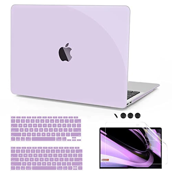 B BELK Compatible with MacBook Air 13 inch Case 2022 2021 2020 2019 2018 Release A2337 M1 A2179 A1932, Plastic Laptop Hard Shell+ Keyboard Cover+Screen Protector for MacBook Air 13.3 inch Case, Purple by B BELK - Used - Like New condition - CA$24.33