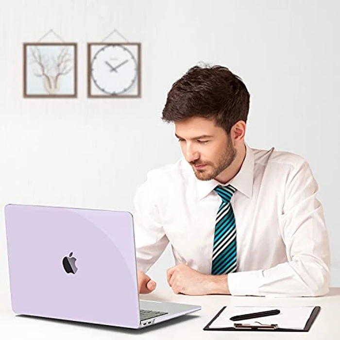 B BELK Compatible with MacBook Air 13 inch Case 2022 2021 2020 2019 2018 Release A2337 M1 A2179 A1932, Plastic Laptop Hard Shell+ Keyboard Cover+Screen Protector for MacBook Air 13.3 inch Case, Purple by B BELK - Image 6