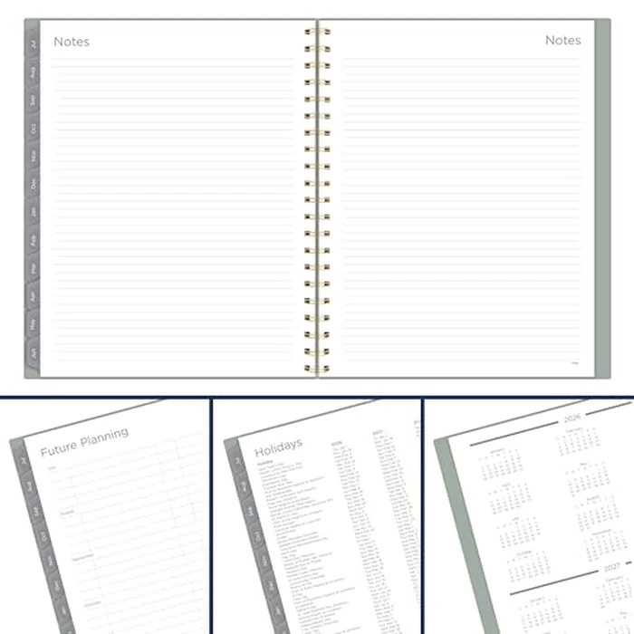 Mead Planner 2026-2027 Weekly & Monthly Academic 15-Month April-June, 8-1/2" x 11", Basic, Soft Grass (CAW62093) by Mead - Image 8