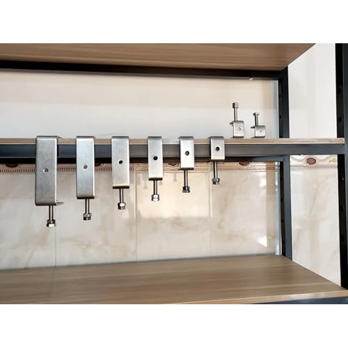 Stainless Steel C Clamps Small 5 Inch for Mounting, Heavy Duty U Clamps for Metal Working, Desk Clamp with Stable Wide Jaw Opening & Protective Pads/I-Beam Design (2pcs) by foxwake - Image 5