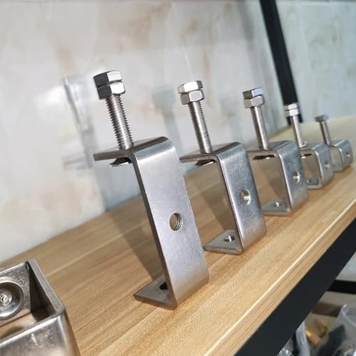 Stainless Steel C Clamps Small 5 Inch for Mounting, Heavy Duty U Clamps for Metal Working, Desk Clamp with Stable Wide Jaw Opening & Protective Pads/I-Beam Design (2pcs) by foxwake - Image 6