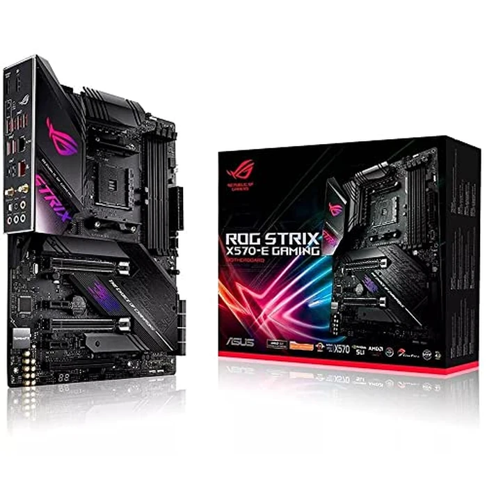 ASUS ROG Strix X570-E Gaming ATX Motherboard- PCIe 4.0, Aura Sync RGB Lighting, 2.5 Gbps and Intel Gigabit LAN, WiFi 6 (802.11Ax), Dual M.2 Heatsinks by ASUS - Used - Acceptable condition