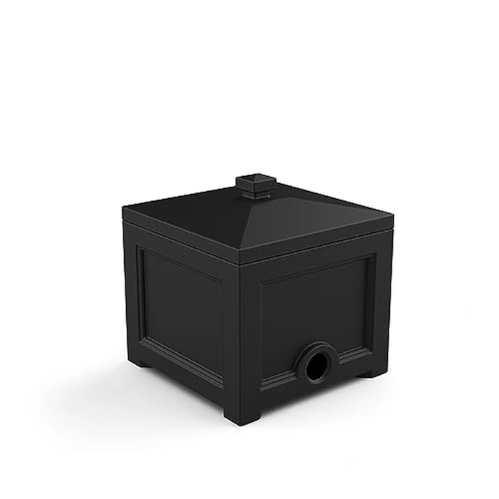Mayne Fairfield Garden Hose Bin - Black - 17in L x 17in W x 18in H - Holds up to 100 ft. of standard garden hose (5858-B) by Mayne - Used - Very Good condition - US$65.31
