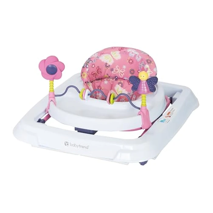 Smart Steps Trend Activity Walker with Removeable Toy Bar, Multi-Directional Front Wheels, Tray, Adjustable Height and Flat Fold Frame for Storage, Ages 6 Months +, Emily Pink by Smart Steps - Image 4