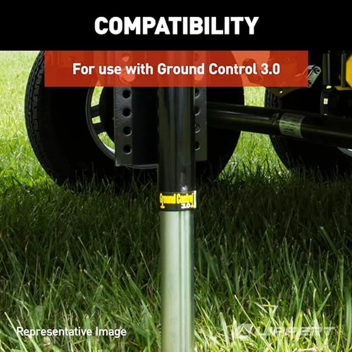 Lippert Components Hall Effect Ground Control 3.0 Replacement Rear Jack Foot Pad, 9" Diameter, Fits 2" I.D. Tube, Strong Black Powder-Coated Steel Construction, Easy Installation - 377962 by Lippert Components - Image 6