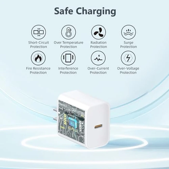 10FT USB C Cable for iPhone 17 16 15 Charger Fast Charging, Long USBC to C Charger Cable Cord with 20W Type C Fast Charger Block for iPhone 17 Pro Max/17Pro/16e/16 Pro/16 Plus/15/15 Pro max,iPad 2Pack by BWNWOVOS - Image 4