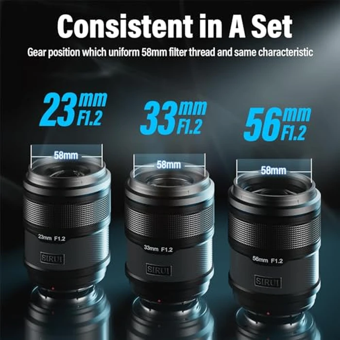 SIRUI Sniper 56mm Autofocus Lens, F1.2 Wide Angle APS-C Camera Lens for A5, A6, FX30, ZV-E10 (E Mount, Black) by Sirui - Image 6