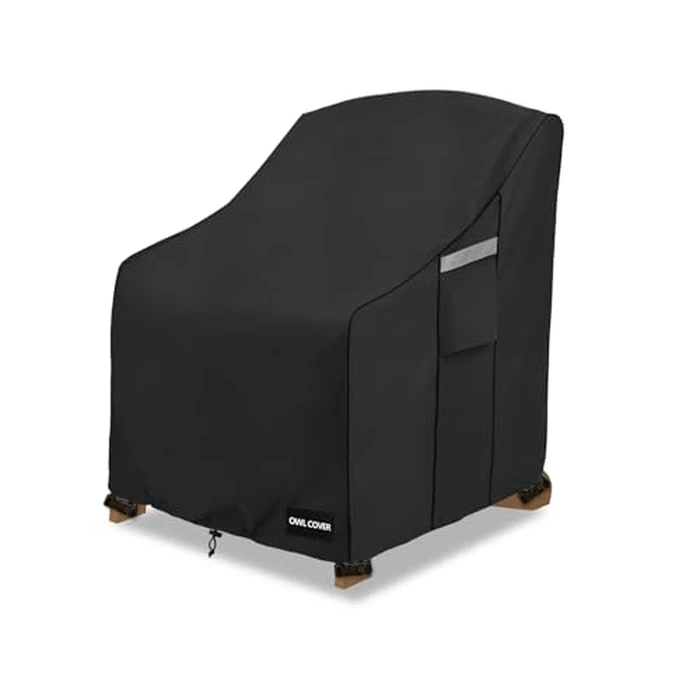 Owlcover Outdoor Chair Covers 32" W x 35" D x 36" H,600D Heavy Duty Waterproof Patio Chair Cover,Outdoor Furniture Covers for Lawn/Garden Chiar,Black by Owlcover - Used - Very Good condition - US$26.32