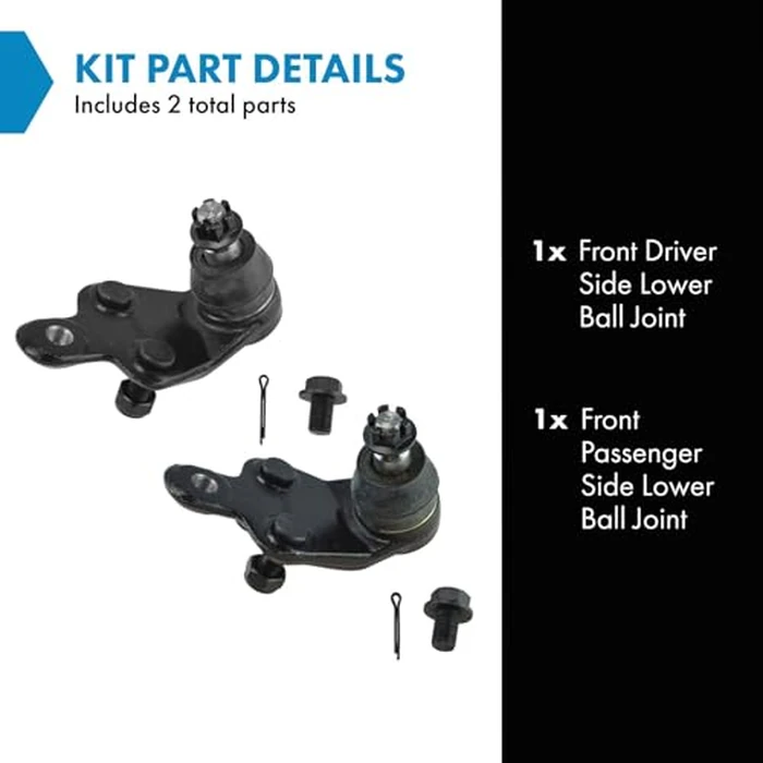 TRQ Front Lower Driver and Passenger Side Ball Joint Set Compatible with 2007-2018 Lexus ES350 2013-2018 ES300h 2005-2018 Toyota Avalon 2007-2017 Camry by TRQ - Image 2