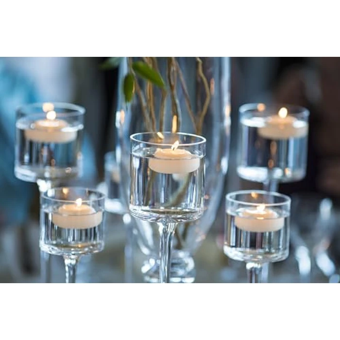 D'light Online Large 3 Inch Ivory Floating Candles Bulk Pack for Events, Centerpieces, Spa, Pool, Home Decor, for Cylinder Vases, Special Occasions and Holiday Decor - (Ivory, Set of 36) by D'light Online - Image 2