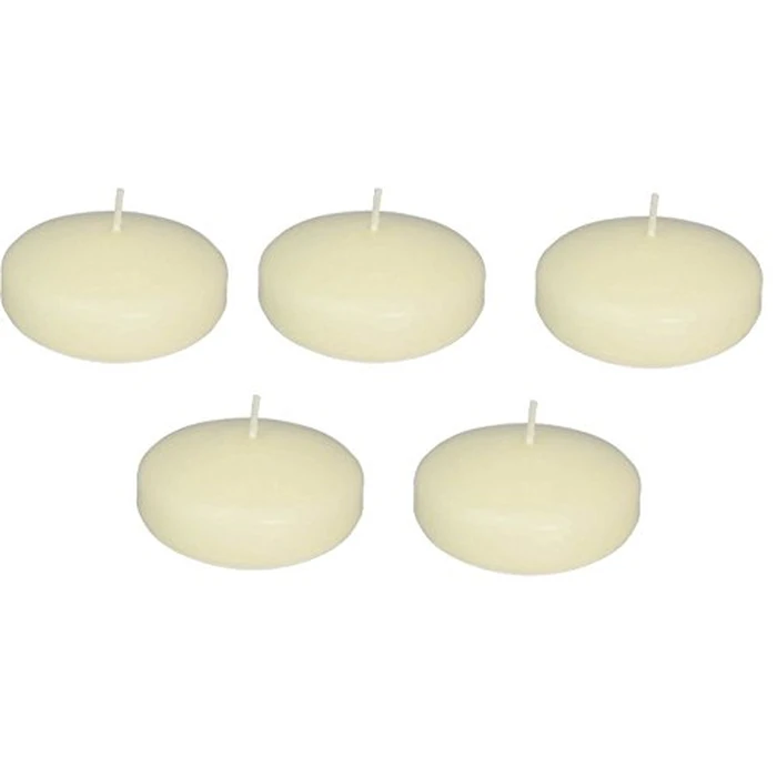 D'light Online Large 3 Inch Ivory Floating Candles Bulk Pack for Events, Centerpieces, Spa, Pool, Home Decor, for Cylinder Vases, Special Occasions and Holiday Decor - (Ivory, Set of 36) by D'light Online - Image 4