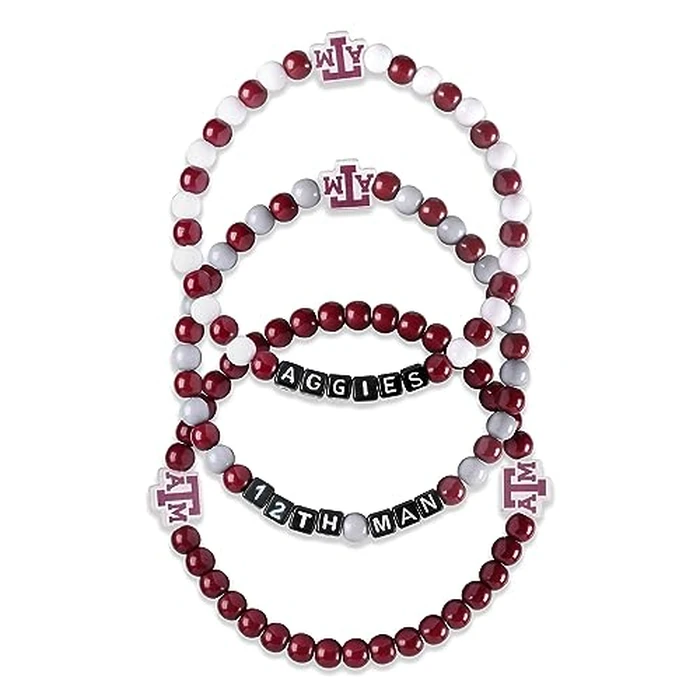 FOCO Texas A&M Aggies NCAA 3 Pack Beaded Friendship Bracelet by FOCO - Used - Like New condition - US$20.39