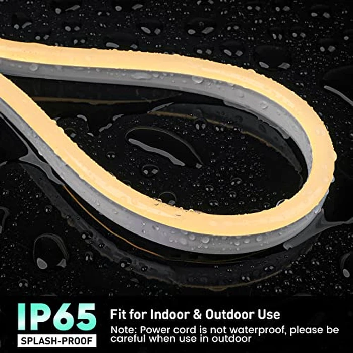 GZBtech Flexible LED Neon Rope Lights 100FT, 110-120V Waterproof Neon Strip Light, 120LEDs/M Cuttable Connectable Neon Lighting for Indoor Outdoor Home Decor/Commercial Use-Warm White 30M, ETL Listed by GZBtech - Image 5