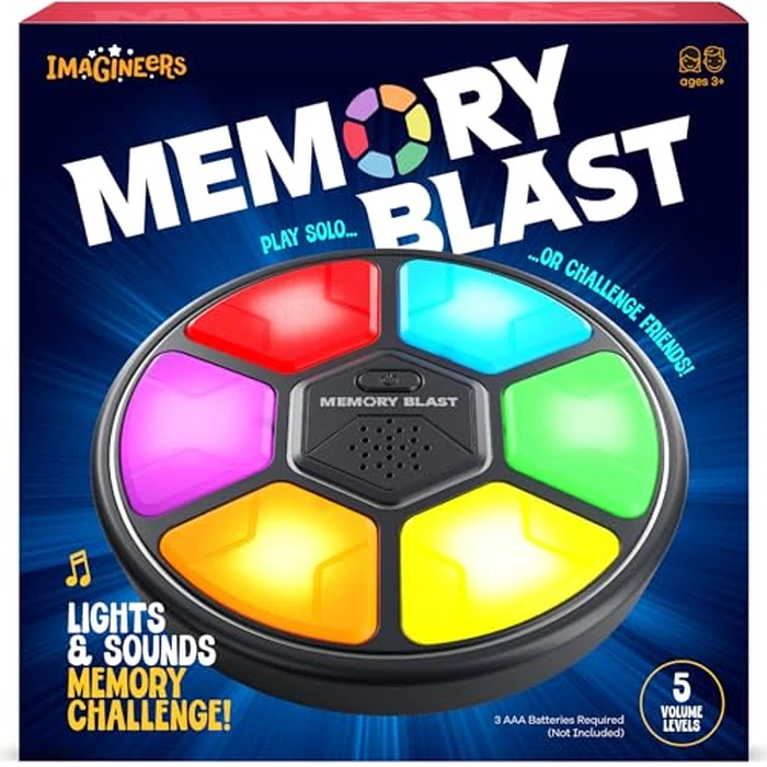 Memory Game for Kids - Gifts for Boys & Girls - 6 7 8 9 10 11 Year Old Boy Birthday Gifts - Kids Games - Toys for 10 Year Old Boy - Car Handheld Travel Games Road Trip for Ages 4-8, 6-8, 8-12 Years by Imagineers - Image 1