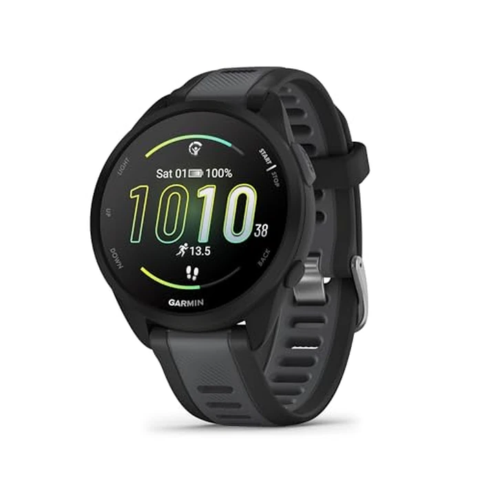 Garmin Forerunner 165 Music, Running Smartwatch, Colorful AMOLED Display, Training Metrics and Recovery Insights, Music on Your Wrist, Black by Garmin - Image 1