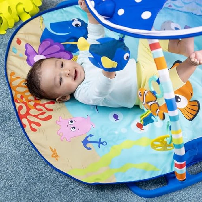 Bright Starts Disney Baby Finding Nemo Mr. Ray Ocean Lights & Music Gym, Ages Newborn + by Bright Starts - Image 2
