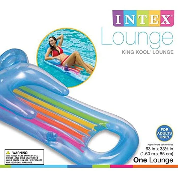 Intex Sit N Float Inflatable Lounge, 60" X 39", (Colors May Vary), 1 Pack by Intex - Image 5