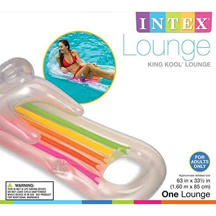 Intex Sit N Float Inflatable Lounge, 60" X 39", (Colors May Vary), 1 Pack by Intex - Image 6