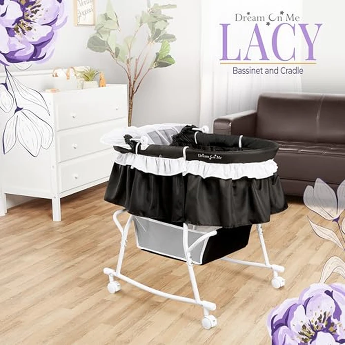 Dream On Me Lacy Portable 2-in-1 Bassinet, Light Grey by Dream On Me - Image 5