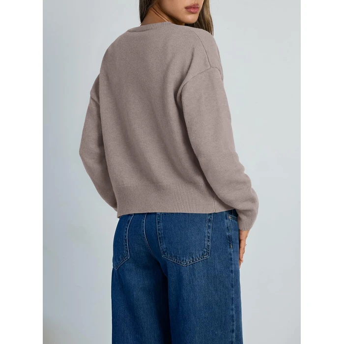 Trendy Queen Cropped Cardigan Sweaters for Women Lightweight Y2k Fall Outfits Spring Fashion Clothes 2026 Camel M by Trendy Queen - Image 4