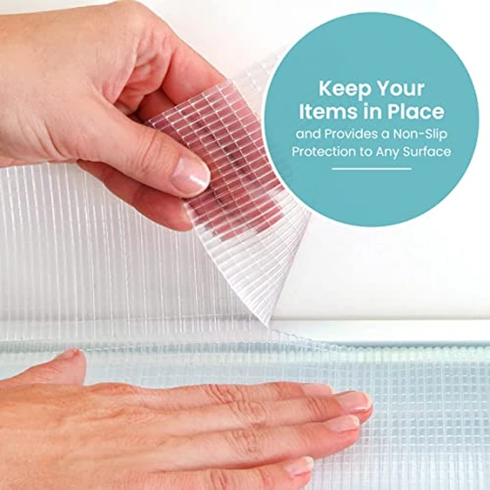 Con-Tact Brand Zip-N-Fit Premium Non-Adhesive Shelf and Drawer Liner, 18-Inches by 4-Feet, Ribbed Clear, Pack of 6 by Con-Tact - Image 6