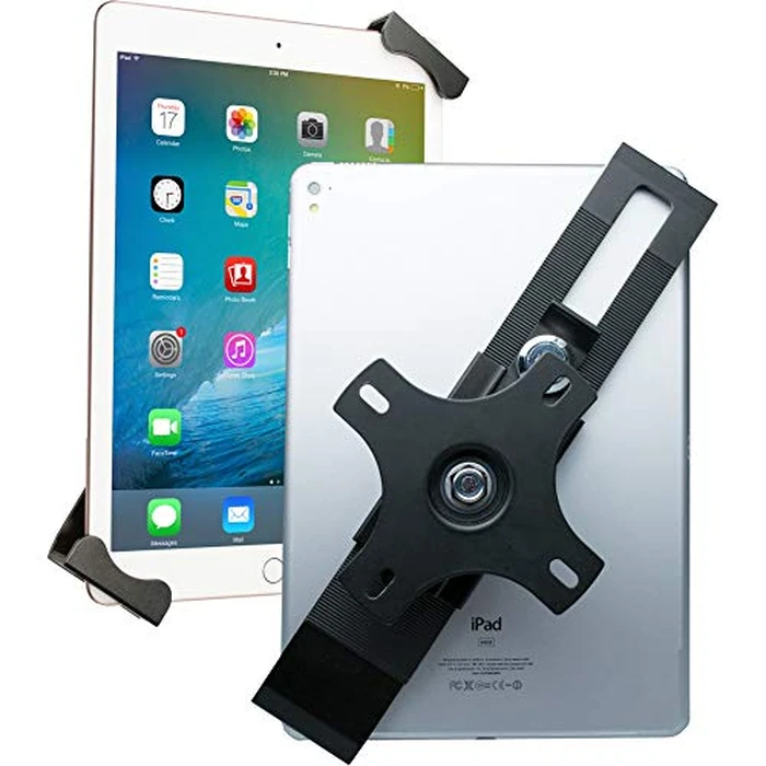 Compact Wall Mount - CTA Security Wall Mount with Lock & Key System for iPad 10th Gen 10.9" - iPad 7th/8th/9th Gen 10.2" - Galaxy Tab S3 - Surface Go 3 & Other 7-14” Tablets - Black (PAD-CSWM) by CTA Digital - Image 2