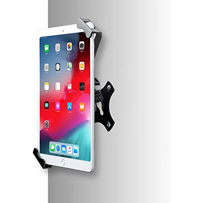 Compact Wall Mount - CTA Security Wall Mount with Lock & Key System for iPad 10th Gen 10.9" - iPad 7th/8th/9th Gen 10.2" - Galaxy Tab S3 - Surface Go 3 & Other 7-14” Tablets - Black (PAD-CSWM) by CTA Digital - Image 4
