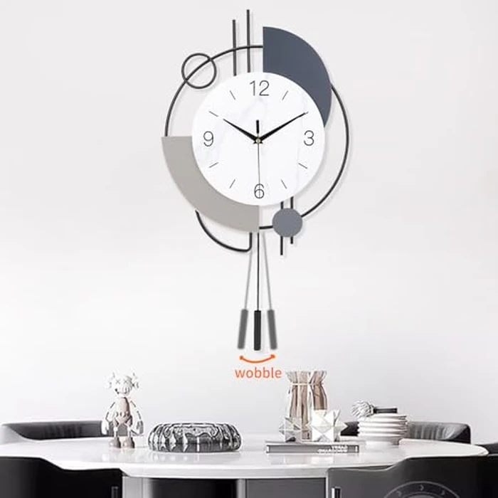 Wall Clock,Decorative Wall Clocks with Pendulum,Silent Quality Quartz Wall Clock Battery Operated,Large Wall Clock for Living Room,Kitchen,Home,Bathroom,Bedroom Wall Decor,20x33.5inch(Black) by Dankeit - Image 5
