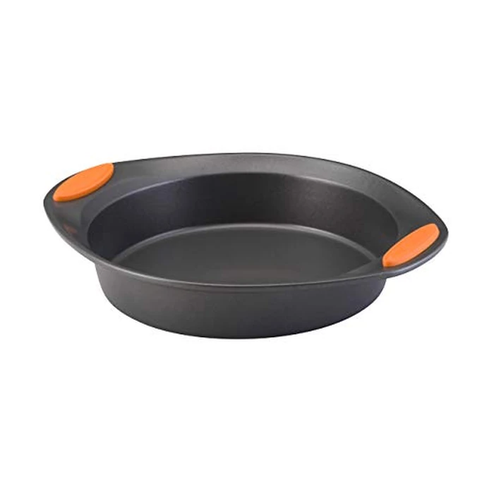 Rachael Ray 55673 Nonstick Bakeware Set with Grips includes Nonstick Bread Pan, Baking Pans and Cake Pans - 5 Piece, Gray with Orange Grips by Rachael Ray - Image 2