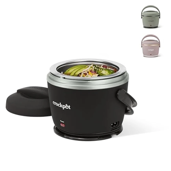 Crock-Pot Electric Lunch Box, Portable Food Warmer for On-the-Go, 20-Ounce (591 mL), Black Licorice by Crock-Pot - Used - Acceptable condition
