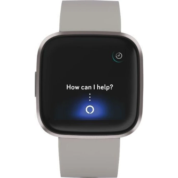 Fitbit Versa 2 Health and Fitness Smartwatch - 40mm - Mist Grey Aluminum Case with Charcoal Silicone Classic Wrist Band by Fitbit - Image 1