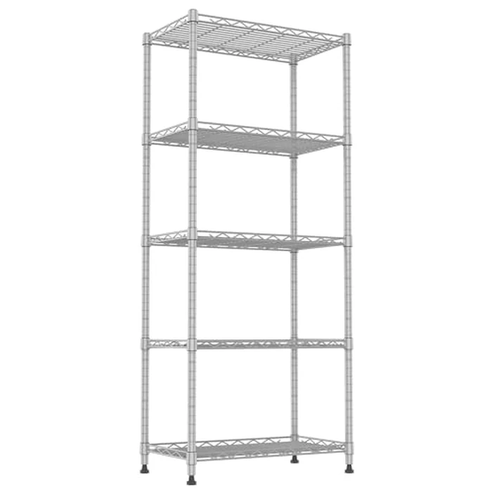 REGILLER 5-Wire Shelving Metal Storage Rack Adjustable Shelves,Standing Storage Shelf Units for Laundry Bathroom Kitchen Pantry Closet(Silver,11.8" D x 21.2" W x 53.5" H) by REGILLER - Used - Very Good condition - US$45.13