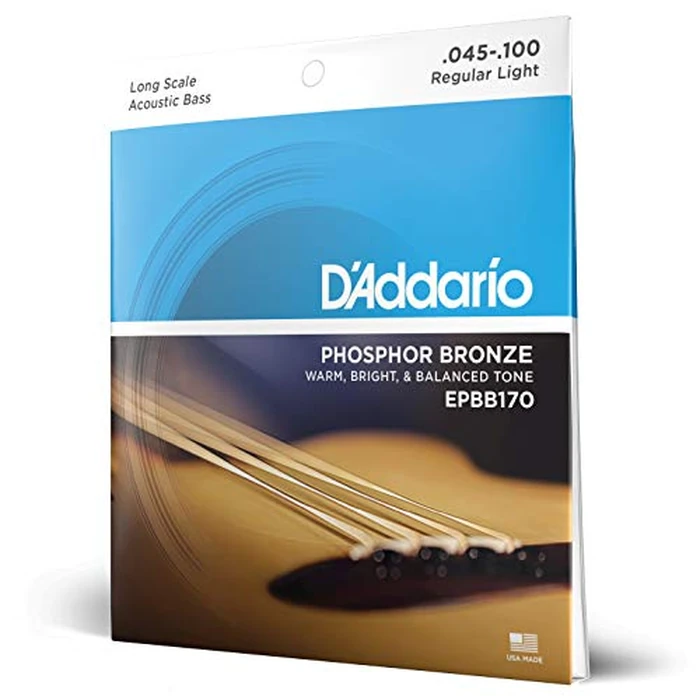D'Addario Acoustic Bass Guitar Strings - Acoustic Bass Strings - Phosphor Bronze - EPBB170 - Acoustic Bass Guitar 4 String Set - 45-100 Gauge - 1 Pack by D'Addario - Image 2