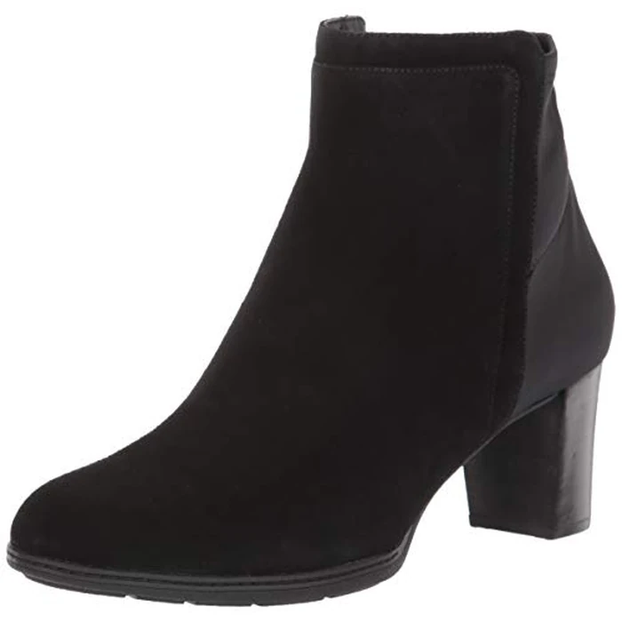 Rockport Women's Tf Chaya Bootie Fashion Boot, Black Suede, 110 M US by Rockport - Used - Like New condition
