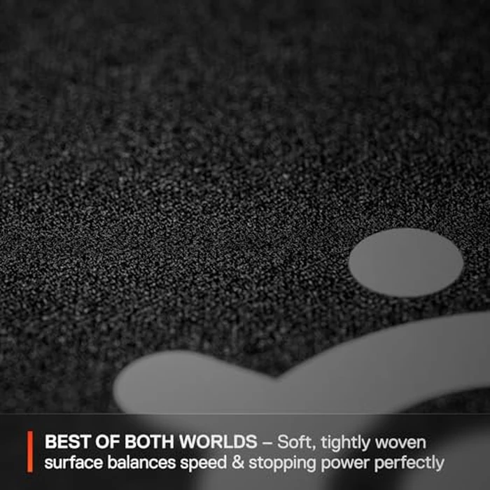 SteelSeries QcK L Performance Balance Gaming Mousepad - Extra Density for a Smooth Glide - Low-Profile Edge Stitching - Non-Slip Neoprene Rubber Base -16.54 x 19.29 inch - FPS, MOBAs, RTS, MMO by SteelSeries - Image 3