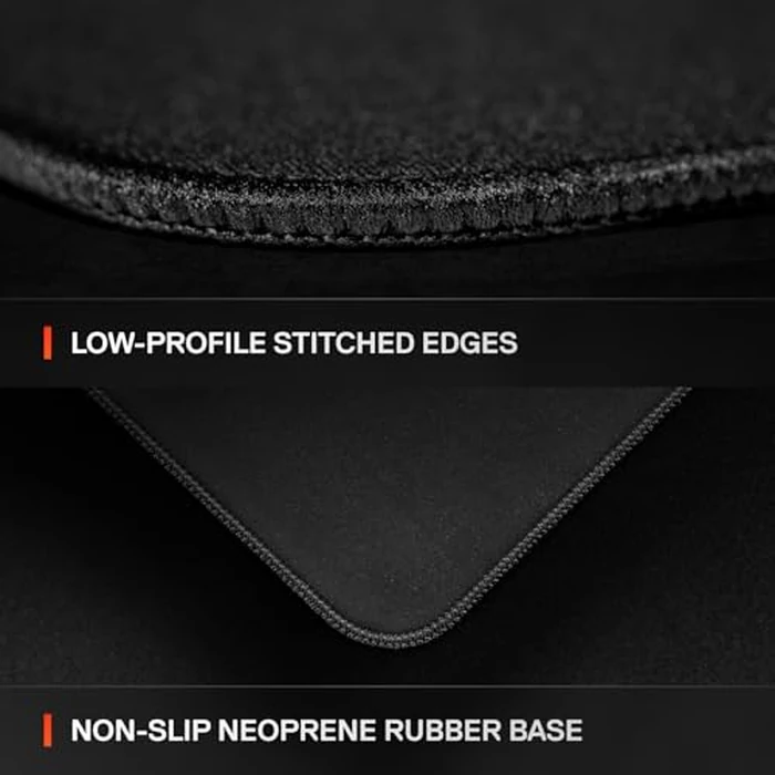 SteelSeries QcK L Performance Balance Gaming Mousepad - Extra Density for a Smooth Glide - Low-Profile Edge Stitching - Non-Slip Neoprene Rubber Base -16.54 x 19.29 inch - FPS, MOBAs, RTS, MMO by SteelSeries - Image 5
