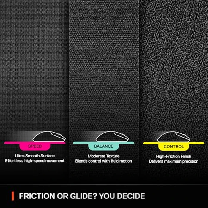 SteelSeries QcK L Performance Balance Gaming Mousepad - Extra Density for a Smooth Glide - Low-Profile Edge Stitching - Non-Slip Neoprene Rubber Base -16.54 x 19.29 inch - FPS, MOBAs, RTS, MMO by SteelSeries - Image 6