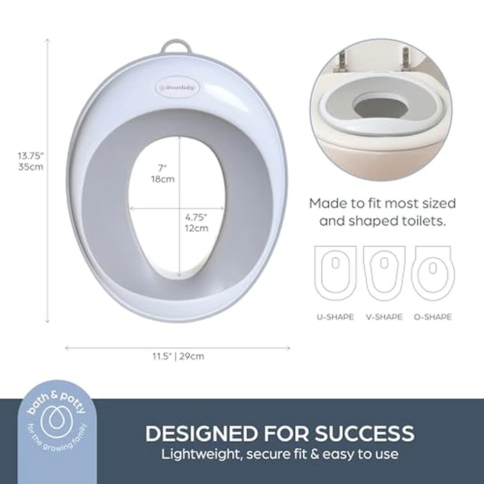 Dreambaby EZY- Potty Training Toilet Seat Topper, Non-Slip and Great for Travel, Grey, Toilet Training Seat by Dreambaby - Image 2