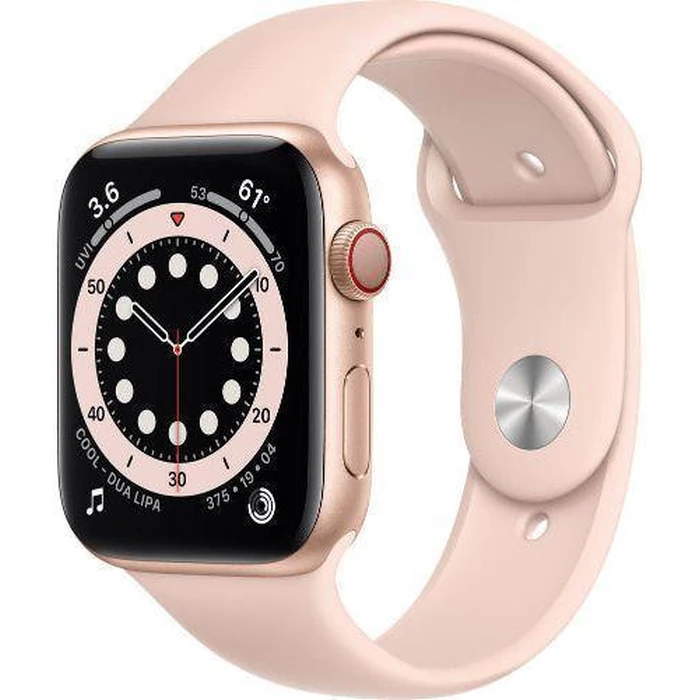 Apple Watch Series 6 (GPS) - 32GB - 40mm - Gold Aluminum Case with Pink Sand Rubber Sport Band by Apple - Image 2