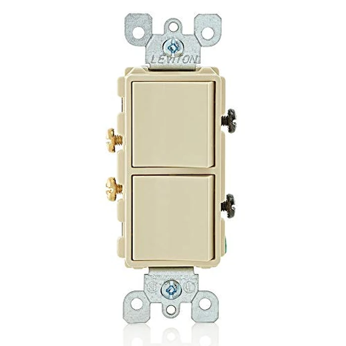 Leviton Decora 15 Amp, 120/277 V, Single-Pole, Combination Switch, Commercial Grade, 05634-00I, Ivory by Leviton - Used - Acceptable condition - CA$7.10