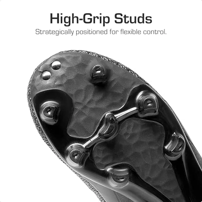 DREAM PAIRS Boys Girls Soccer Cleats Youth Firm Groud Outdoor Sport Athletic High Top Football Shoes for Little/Big Kid,Size 4.5 Big Kid,All/Black,HZ19002K by DREAM PAIRS - Image 8