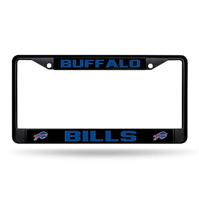 Rico Industries NFL Football Buffalo Bills Black Chrome Frame with Printed Inserts 12" x 6" Car/Tru by Rico Industries - Used - Good condition
