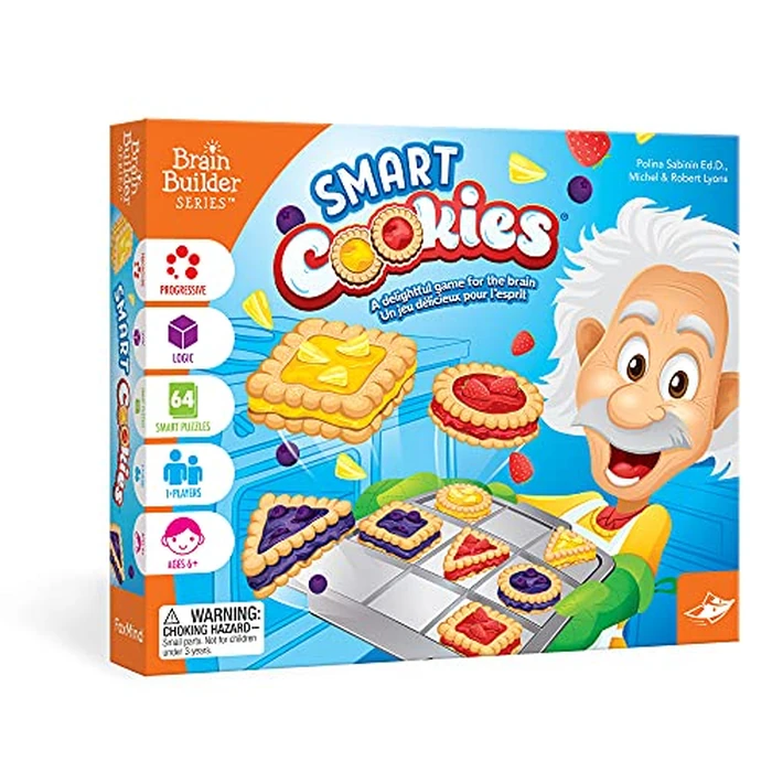 FoxMind Games: Smart Cookies Logic Puzzle Game, Deduction Game for Kids Ages 6+ and Brain Teaser Lovers, STEM Learning Toy from Brain Builder Series, Develops Problem-Solving Skills, 1+ Players by FoxMind - Used - Acceptable condition