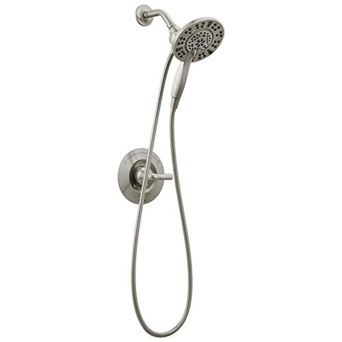 Delta Faucet Arvo 14 Series Single-Handle Shower Faucet, Shower Trim Kit with 4-Spray In2ition 2-in-1 Dual Hand Held Shower Head with Hose, SpotShield Stainless 142840-SP-I (Valve Included) by DELTA - Used - Very Good condition - CA$162.46