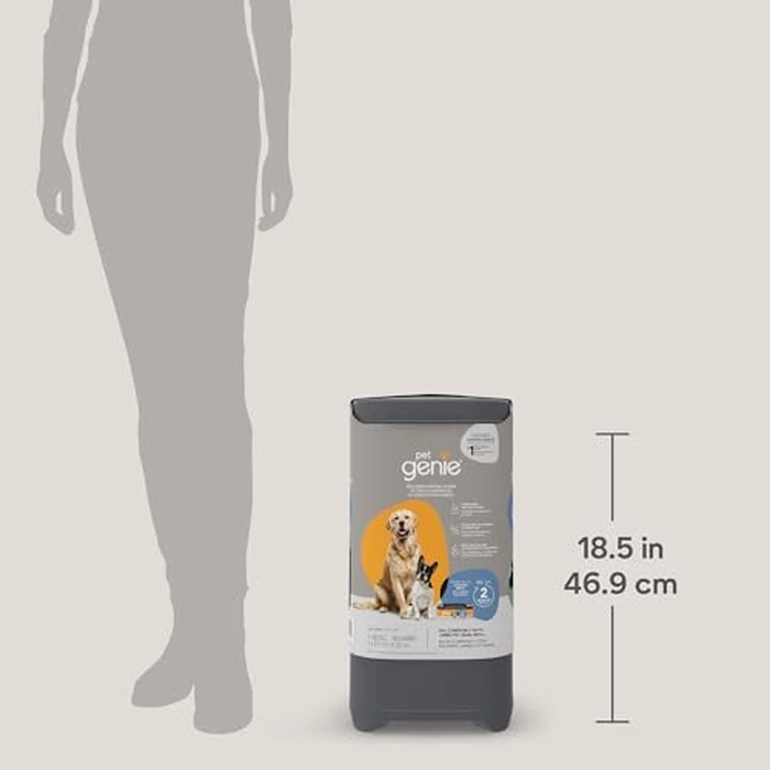 Pet Genie Pail | Dog Waste Disposal System for Outdoor and Indoor Odor Control | Dog Poop Trash can | Includes 1 Square Refill Bag That Lasts up to 2 Months by Pet Genie - Image 6