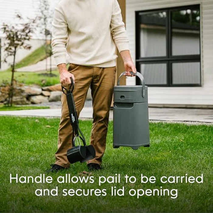 Pet Genie Pail | Dog Waste Disposal System for Outdoor and Indoor Odor Control | Dog Poop Trash can | Includes 1 Square Refill Bag That Lasts up to 2 Months by Pet Genie - Image 9