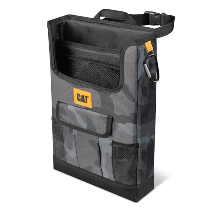 CAT(R) Car Seat Organizer for Cars Trucks SUVs, Removable Portable On-The-Go, Securely Attaches to Front or Rear Seats, Adjustable Straps, Car Accessories Compact Caddy for Travel Driving - Urban Camo by CAT - Used - Like New condition