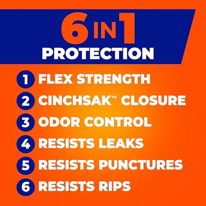 Hefty Ultra Strong 13 Gallon Trash Bags, Tall Kitchen Trash Bags 13 Gallon Size, Resist Leaks, Punctures, and Rips, Continuous Odor Control, Purple, Fabuloso Scent, 110 Bags by Hefty - Image 3